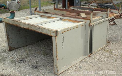 Used Holzmag Single Roll Shredder. Material of construction is carbon steel. 23.4” (600 mm) diameter x 66” (1690 mm) straight side roll with interchangeable knives. Hydraulic ram. Screen with 1.17” x...