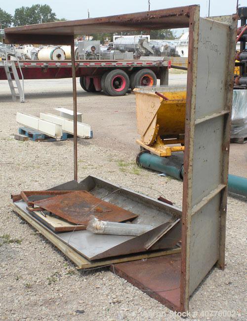 Used Holzmag Single Roll Shredder. Material of construction is carbon steel. 23.4” (600 mm) diameter x 66” (1690 mm) straight side roll with interchangeable knives. Hydraulic ram. Screen with 1.17” x...