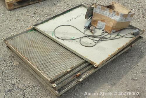 Used Holzmag Single Roll Shredder. Material of construction is carbon steel. 23.4” (600 mm) diameter x 66” (1690 mm) straight side roll with interchangeable knives. Hydraulic ram. Screen with 1.17” x...