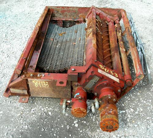 USED: JWC Environmental twin shaft open Channel Muffin Monster shredder, model 30003-40. Carbon steel. (2) rows of 4" diameter x 40" wide x 1/4" thick intermeshing cutters. Rated approximately 2000 g...