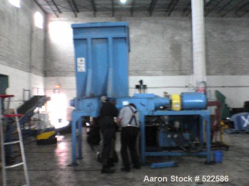 USED: SSI model 1200 slow shear shredder. Hydraulic ram feed. 75 hp.