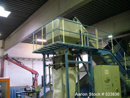 USED: Weima shredder, type WLK 20/2X55, complete line for resizing. (1) Super Jumbo, driven by 2 x 55 kW motors. Width of rotor 78.7" (2000mm), diameter of rotor 23.6" (600mm). (1) S & S tunnel metal...