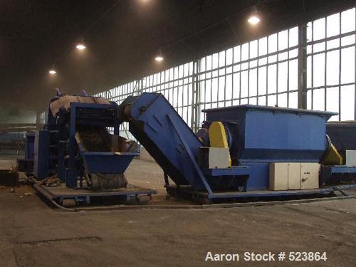 USED: Zeno mobile shredder line. (1) Zeno 2 roll shredder ZDV 3000 x2000; (1) Zeno shredder ZMNR 710 - 1400 - 500; (1) magnetic separator; (1) power generator Mercedes-Benz motor; includes conveyors....