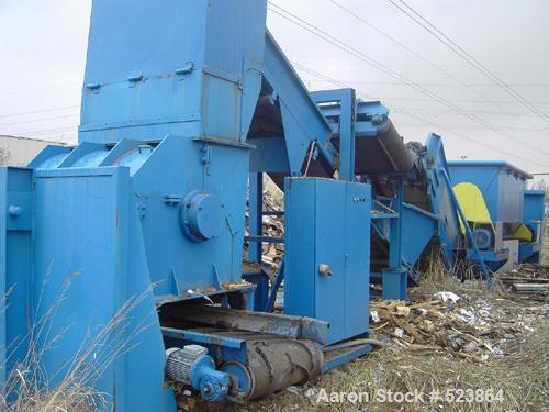 USED: Zeno mobile shredder line. (1) Zeno 2 roll shredder ZDV 3000 x2000; (1) Zeno shredder ZMNR 710 - 1400 - 500; (1) magnetic separator; (1) power generator Mercedes-Benz motor; includes conveyors....