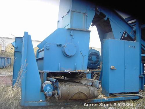 USED: Zeno mobile shredder line. (1) Zeno 2 roll shredder ZDV 3000 x2000; (1) Zeno shredder ZMNR 710 - 1400 - 500; (1) magnetic separator; (1) power generator Mercedes-Benz motor; includes conveyors....