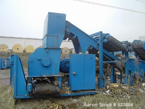 USED: Zeno mobile shredder line. (1) Zeno 2 roll shredder ZDV 3000 x2000; (1) Zeno shredder ZMNR 710 - 1400 - 500; (1) magnetic separator; (1) power generator Mercedes-Benz motor; includes conveyors....
