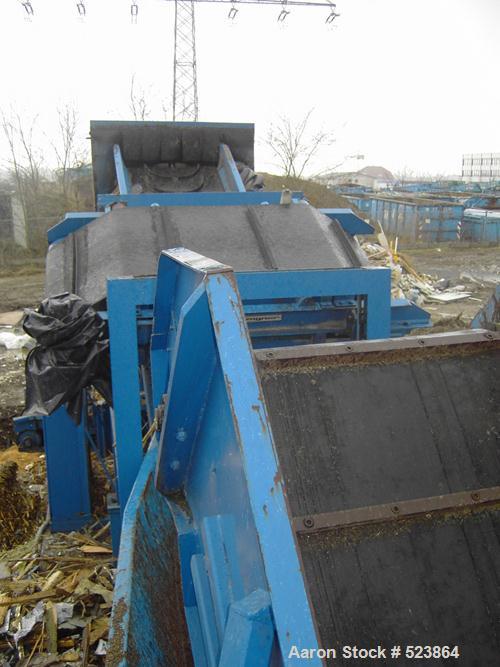 USED: Zeno mobile shredder line. (1) Zeno 2 roll shredder ZDV 3000 x2000; (1) Zeno shredder ZMNR 710 - 1400 - 500; (1) magnetic separator; (1) power generator Mercedes-Benz motor; includes conveyors....