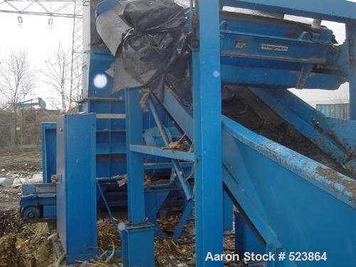 USED: Zeno mobile shredder line. (1) Zeno 2 roll shredder ZDV 3000 x2000; (1) Zeno shredder ZMNR 710 - 1400 - 500; (1) magnetic separator; (1) power generator Mercedes-Benz motor; includes conveyors....