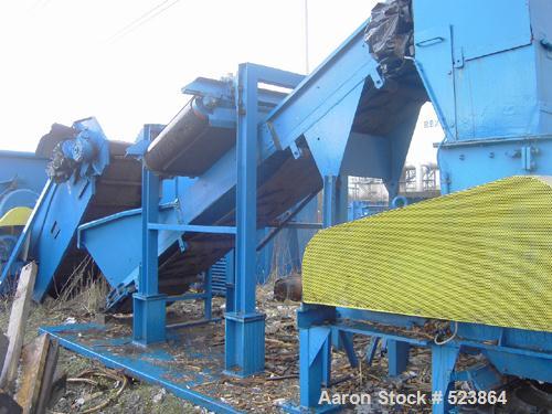 USED: Zeno mobile shredder line. (1) Zeno 2 roll shredder ZDV 3000 x2000; (1) Zeno shredder ZMNR 710 - 1400 - 500; (1) magnetic separator; (1) power generator Mercedes-Benz motor; includes conveyors....