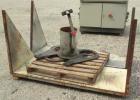 Used Holzmag Single Roll Shredder. Material of construction is carbon steel. 23.4” (600 mm) diameter x 66” (1690 mm) straight side roll with interchangeable knives. Hydraulic ram. Screen with 1.17” x...