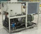 Used Holzmag Single Roll Shredder. Material of construction is carbon steel. 23.4” (600 mm) diameter x 66” (1690 mm) straight side roll with interchangeable knives. Hydraulic ram. Screen with 1.17” x...