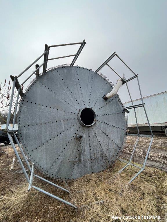 Used 12,000 Gallon Galvanized Steel Silo – Cone Bottom, Leg-Mounted, 12' Diameter