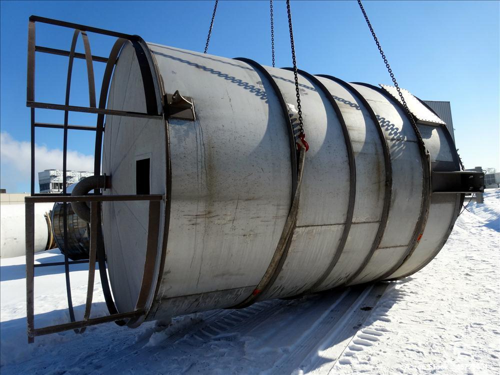 Used- Hopper, Cylindrical, Approximately 1,500 cubic feet