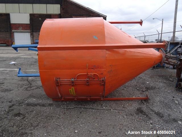 Used Hopper Silo, Approximate 220 Cubic Feet, Carbon Steel.