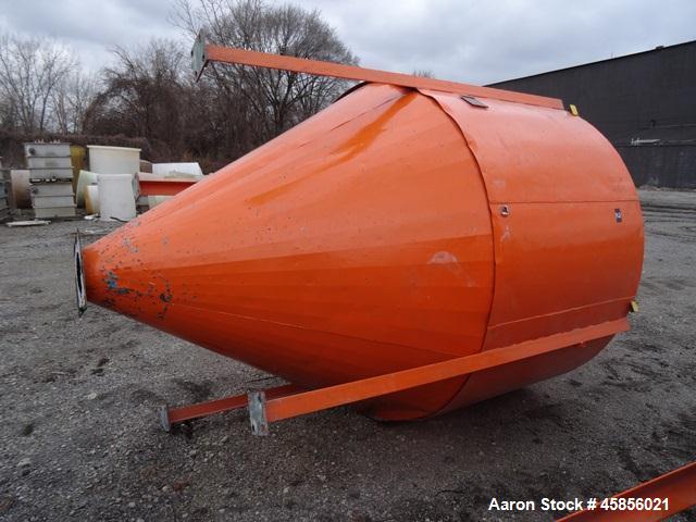 Used Hopper Silo, Approximate 220 Cubic Feet, Carbon Steel.