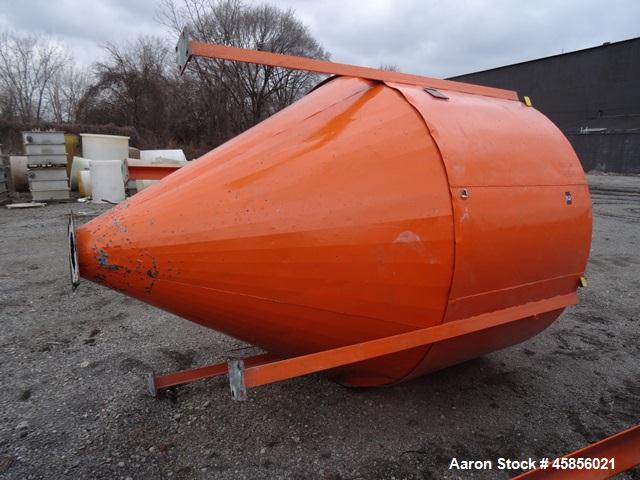 Used- Hopper Silo, Approximate 220 Cubic Feet, Carbon Steel.