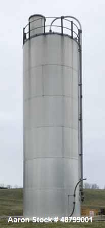 Used Peabody TecTank Silo. Aluminum welded construction. 11’ I.D. x 36’-1/4” overall height with a 12’ 7-1/2” cone. Skirt mounted, slight cone top. Year- 1992.