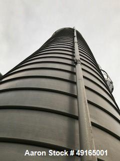 Used- Conair Contractor System Silo, Aluminum. 116" diameter x 48' High. Cone bottom.  Max allowable of 225,904 lbs.