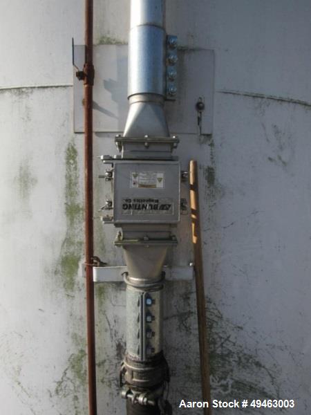 Used Columbian TecTank / Silo, 3,940. 12’ diameter x 55’ high. Carbon Steel. Skirt mounted. Available at extra cost: Pneumatic Conveying system, Pumps, Ladder). Last used for Granulated Sugar.