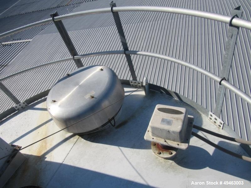 Used Columbian TecTank / Silo, 3,940. 12’ diameter x 55’ high. Carbon Steel. Skirt mounted. Available at extra cost: Pneumatic Conveying system, Pumps, Ladder). Last used for Granulated Sugar.