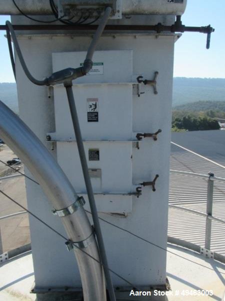 Used Columbian TecTank / Silo, 3,940. 12’ diameter x 55’ high. Carbon Steel. Skirt mounted. Available at extra cost: Pneumatic Conveying system, Pumps, Ladder). Last used for Granulated Sugar.