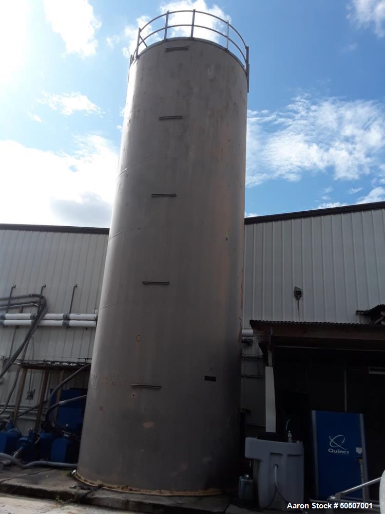 Used Silo, Stainless Steel, 12' diameter x 34' Hi