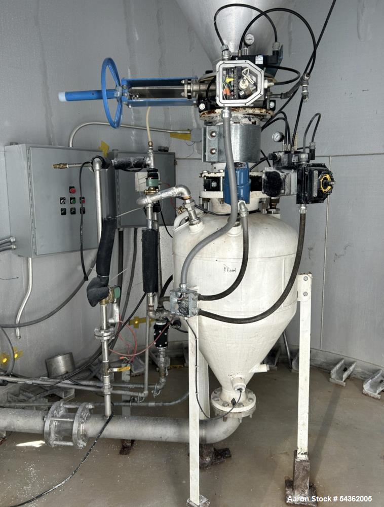 Used Columbian TecTank 5,000 Cu. Ft. Steel Silo – 12’ x 60’ Plastic Resin Storage with Rotary Valve (2001)