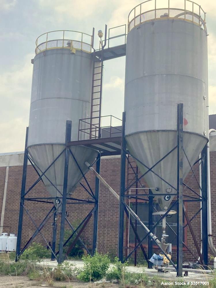 Used (2) Stainless Steel Silo Vacuum Conveying System,