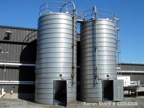 Used Conair Pellet Silo, 1709 Cubic Feet, Aluminum Construction. Approximately 11' 6" diameter x 24' straight side, cone bottom, dish top. 68000 Pound maximum capacity, 100 mph wind tolerance, seismi...