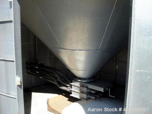 Used Conair Pellet Silo, 1709 Cubic Feet, Aluminum Construction. Approximately 11' 6" diameter x 24' straight side, cone bottom, dish top. 68000 Pound maximum capacity, 100 mph wind tolerance, seismi...
