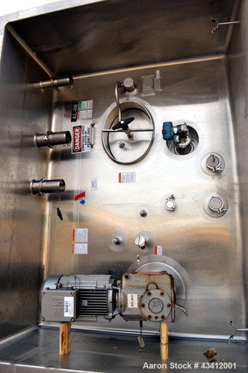 Used APV Crepaco Storage Silo, Size 30K, 30,000 Gallon (4009 Cubic Feet), 316L Stainless Steel, Vertical.  Approximate 136” diameter x 545” overall height. Dished top, sloped bottom. (2) Sections on ...