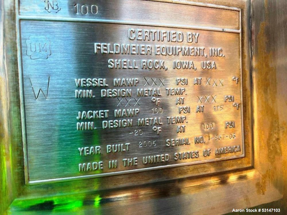 Used Feldmeier Vertical Jacketed Silo Tank | 20,000 Gallon Insulated Stainless Steel Storage Vessel