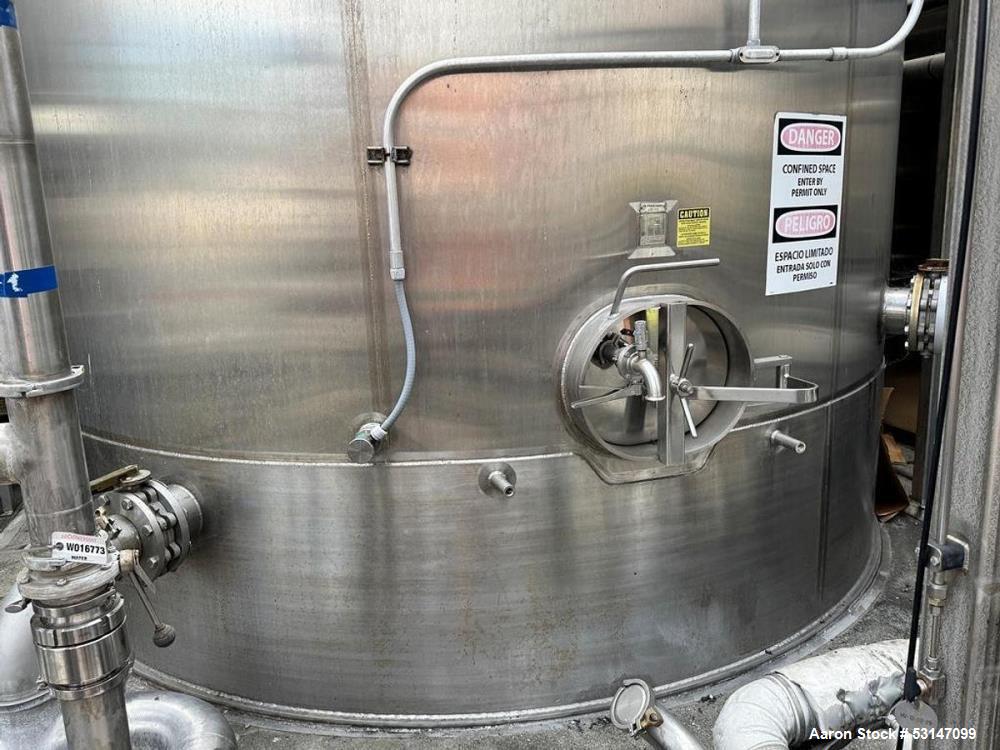 Used Feldmeier 15,000-Gallon Vertical Silo Tank for HFCS & Liquid Ingredient Storage