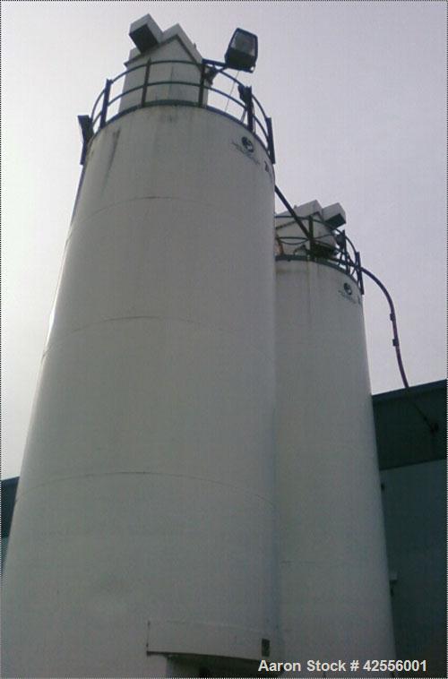 Used-Granulated Silica Tower by Tec Tank, manufactured by Veyor Corp in 1993. 10' Diameter, 30' tall, 1630 cubic foot capaci...