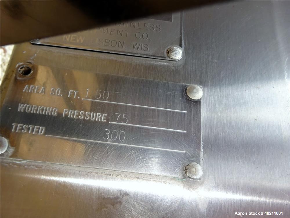 Used Walker Stainless Cold Wall Storage Silo, 40,000 Gallon, Model 8037