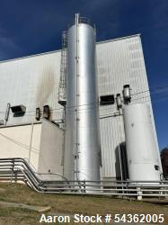 Used Columbian TecTank 5,000 Cu. Ft. Steel Silo – 12’ x 60’ Plastic Resin Storage with Rotary Valve (2001)