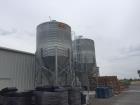 Used GSI Corrugated Silo, Model 12-4-60-16 . 1,706 cubic foot capacity. Galvanized steel. 12' diameter x 25' 10