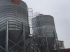 Used GSI Corrugated Silo, Model 12-4-60-16 . 1,706 cubic foot capacity. Galvanized steel. 12' diameter x 25' 10
