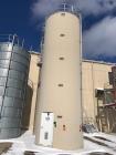 Used Columbian Tectank Bulk Material Silo. 3030 cubic foot. 12’ diameter x 37’ 10” . Designed for plastic pellets, tall. Yr. 2006.