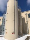 Used Columbian Tectank Bulk Material Silo. 3030 cubic foot. 12’ diameter x 37’ 10” . Designed for plastic pellets, tall. Yr. 2006.