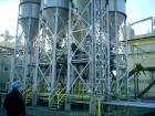 Used Pneuveyor Vertical Polymer Blending Silo, Model TK-3401 1-6, Aluminum construction, 2653 cubic foot capacity. 10 foot diameter X 32 foot straight side X 8'-7