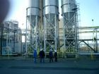 Used Pneuveyor Vertical Polymer Blending Silo, Model TK-3401 1-6, Aluminum construction, 2653 cubic foot capacity. 10 foot diameter X 32 foot straight side X 8'-7