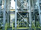 Used Pneuveyor Vertical Polymer Blending Silo, Model TK-3401 1-6, Aluminum construction, 2653 cubic foot capacity. 10 foot diameter X 32 foot straight side X 8'-7