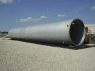 USED: 6,420 cubic foot aluminum storage bin and gravity blender, 12' diameter x 78' high skirt supported. Aluminum construction silo designed with capacity of 35 PCF material. Storage cylinder is app...