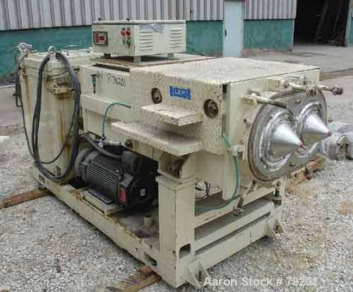 USED- Mazzoni High Efficiency Soap Plodder/Extruder, Model M-400. Plodder:  stainless steel contact parts, 22-3/4" wide x 21...
