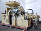 Used Meccaniche Moderne Duplex Vacuum Plodder. 1st Stage is a 10” diameter x 36” long 304 stainless steel refiner screw with feed hopper, approximate 12” long section of carbon steel jacketed barrel....