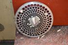 Used Meccaniche Moderne Duplex Vacuum Plodder. 1st Stage is a 10” diameter x 36” long 304 stainless steel refiner screw with feed hopper, approximate 12” long section of carbon steel jacketed barrel....