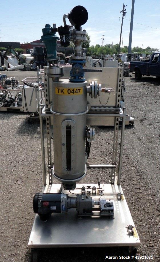 Used Midway Machine Tech Tank, 65 Liter (18 Gallon), Hastelloy C276. Approximately 12" diameter x 36" straight side, flat welded top, dish bottom. Off center top entering Brawn agitator drive with sh...