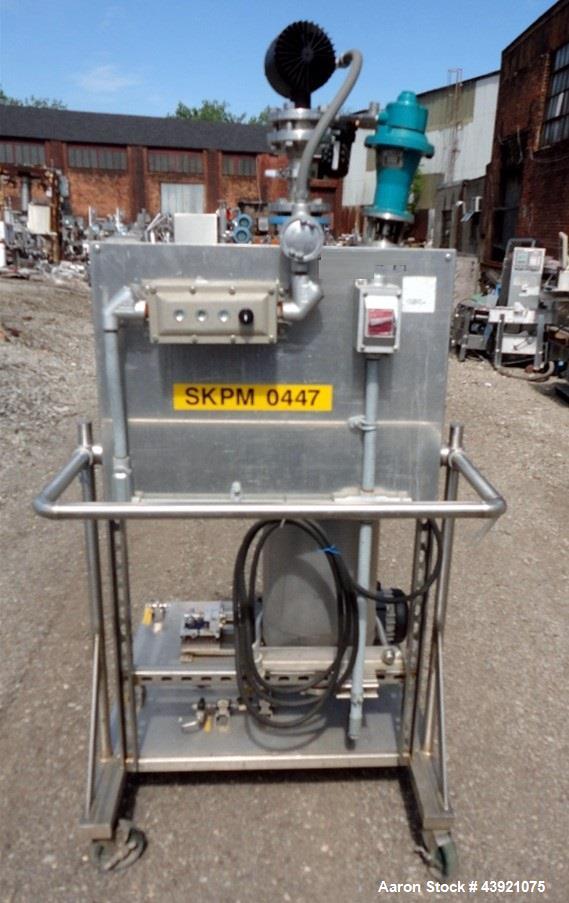 Used Midway Machine Tech Tank, 65 Liter (18 Gallon), Hastelloy C276. Approximately 12" diameter x 36" straight side, flat welded top, dish bottom. Off center top entering Brawn agitator drive with sh...