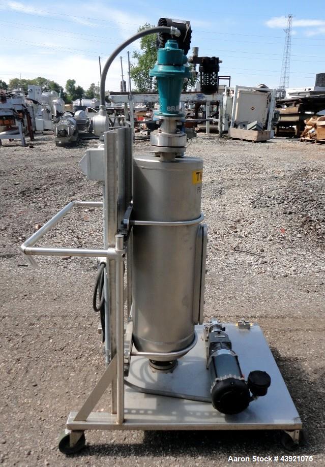 Used Midway Machine Tech Tank, 65 Liter (18 Gallon), Hastelloy C276. Approximately 12" diameter x 36" straight side, flat welded top, dish bottom. Off center top entering Brawn agitator drive with sh...